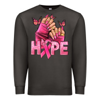 Smoke hope cancer nails Premium Sweatshirt - NancyCooperArtShop