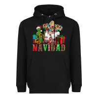 Black feliz navidad Spanish Christmas Heavyweight Hoodie - Jasminsmagicworld