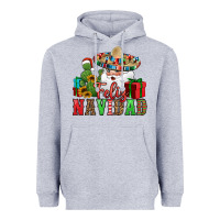 Heather Grey feliz navidad Spanish Christmas Heavyweight Hoodie - Jasminsmagicworld