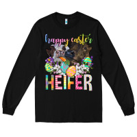 Black happy easter heifer Long Sleeve Tee - Neo Western