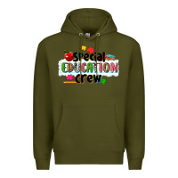 Army Green special education crew Premium Hoodie - NancyCooperArtShop