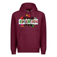 Burgundy special education crew Premium Hoodie - NancyCooperArtShop
