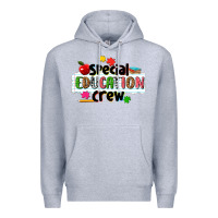 Heather Grey special education crew Premium Hoodie - NancyCooperArtShop