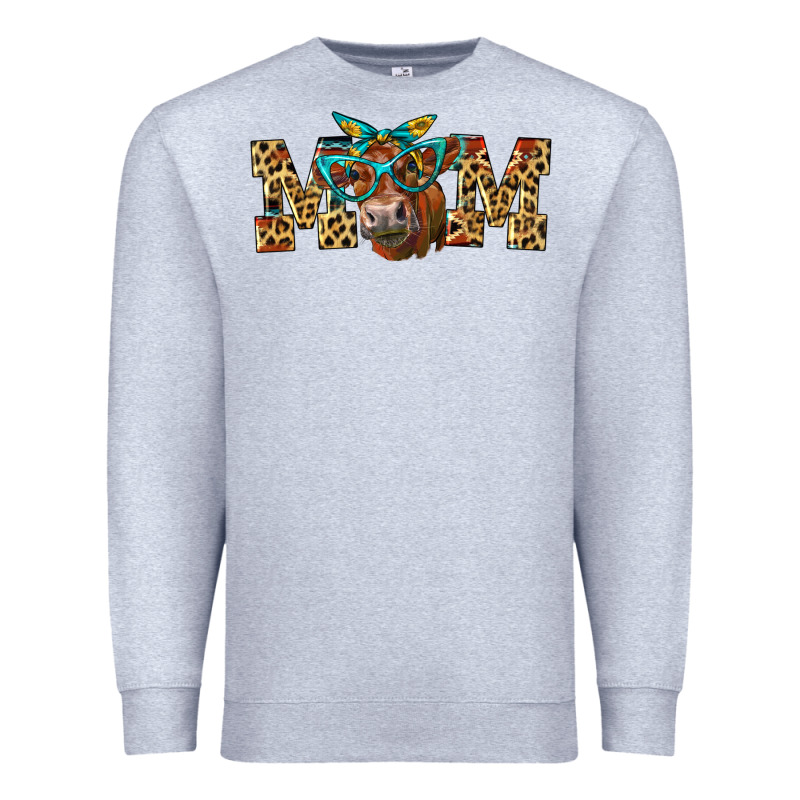 Western Mom Red Angus Cow Premium Sweatshirt by LillyAllenDesigns | Teevron