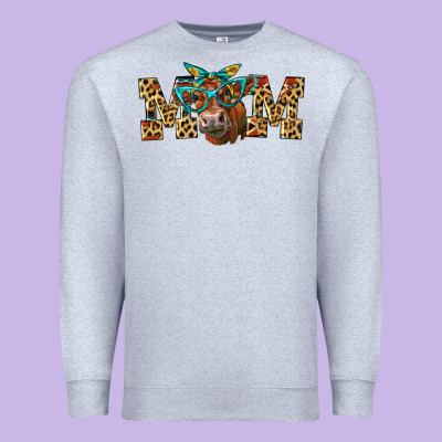 Western Mom Red Angus Cow Premium Sweatshirt Designed By Lillyallendesigns