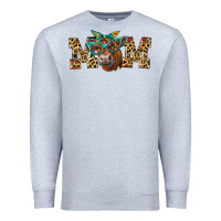 Heather Grey Western Mom Red Angus Cow Premium Sweatshirt - LillyAllenDesigns