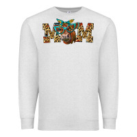 Oatmeal Heather Western Mom Red Angus Cow Premium Sweatshirt - LillyAllenDesigns