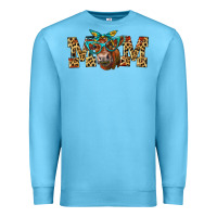 Ocean Blue Western Mom Red Angus Cow Premium Sweatshirt - LillyAllenDesigns