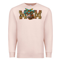 Pale Pink Western Mom Red Angus Cow Premium Sweatshirt - LillyAllenDesigns