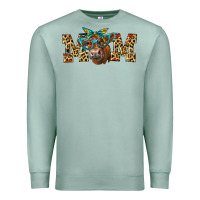Seafoam Western Mom Red Angus Cow Premium Sweatshirt - LillyAllenDesigns