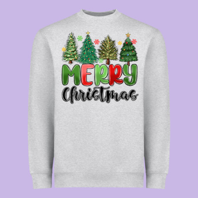 Heavyweight Sweatshirt merry christmas trees