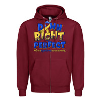 Burgundy down right perfect down syndrome Zipper Hoodie - Artiststas