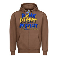 Chestnut down right perfect down syndrome Zipper Hoodie - Artiststas