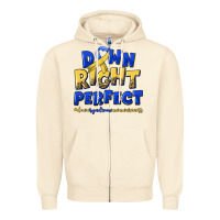 Sandshell down right perfect down syndrome Zipper Hoodie - Artiststas