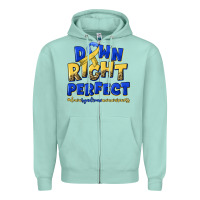 Seafoam down right perfect down syndrome Zipper Hoodie - Artiststas