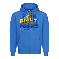 True Royal down right perfect down syndrome Zipper Hoodie - Artiststas