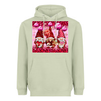 Matcha valentines gnomies with leopard Heavyweight Hoodie - NancyCooperArtShop