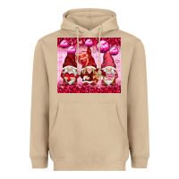 Mushroom valentines gnomies with leopard Heavyweight Hoodie - NancyCooperArtShop
