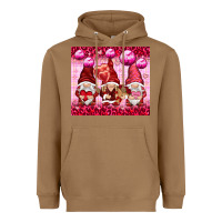 Toasted Coconut valentines gnomies with leopard Heavyweight Hoodie - NancyCooperArtShop
