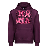 Mauve Wine Breast Cancer Awareness mama ribbon Urban Hoodie - LillyAllenDesigns
