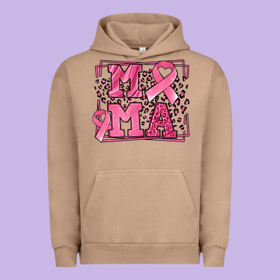 Breast Cancer Awareness Mama Ribbon Urban Hoodie Designed By Lillyallendesigns
