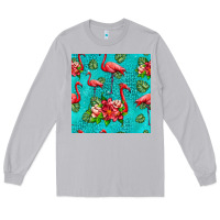 Moon Dust flamingo seamless pattern Long Sleeve Tee - HRA Design Shop