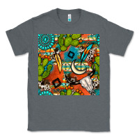 Charcoal Heather western cactus aztec seamless pattern Classic Tee - BundleAndBundleShop