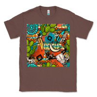 Chestnut western cactus aztec seamless pattern Classic Tee - BundleAndBundleShop