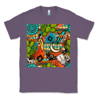 Lavender western cactus aztec seamless pattern Classic Tee - BundleAndBundleShop