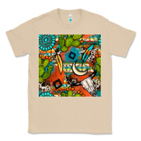 Mushroom western cactus aztec seamless pattern Classic Tee - BundleAndBundleShop