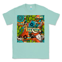 Seafoam western cactus aztec seamless pattern Classic Tee - BundleAndBundleShop