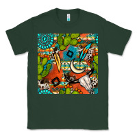 Sports Green western cactus aztec seamless pattern Classic Tee - BundleAndBundleShop