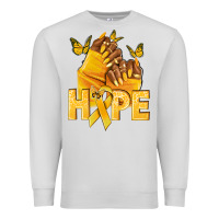 Dove Grey hope yellowribbonchildhood cancer nails Premium Sweatshirt - NancyCooperArtShop