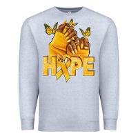 Heather Grey hope yellowribbonchildhood cancer nails Premium Sweatshirt - NancyCooperArtShop