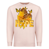 Pale Pink hope yellowribbonchildhood cancer nails Premium Sweatshirt - NancyCooperArtShop