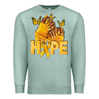 Seafoam hope yellowribbonchildhood cancer nails Premium Sweatshirt - NancyCooperArtShop