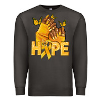 Smoke hope yellowribbonchildhood cancer nails Premium Sweatshirt - NancyCooperArtShop