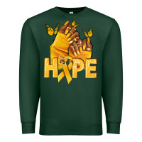 Sports Green hope yellowribbonchildhood cancer nails Premium Sweatshirt - NancyCooperArtShop