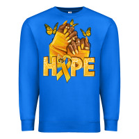 True Royal hope yellowribbonchildhood cancer nails Premium Sweatshirt - NancyCooperArtShop