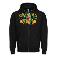 Black grandma of a warrior Zipper Hoodie - Artiststas