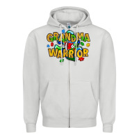 Dove Grey grandma of a warrior Zipper Hoodie - Artiststas
