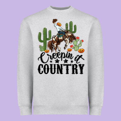 Heavyweight Sweatshirt creepin it country rodeo