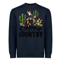 Navy creepin it country rodeo Heavyweight Sweatshirt - MaliasSmallBusiness