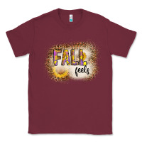 Burgundy fall feels Classic Tee - CowhideDigitalArt