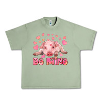 Oil Green be mine baby pig Urban Heavy Tee - RanaPortraitStore