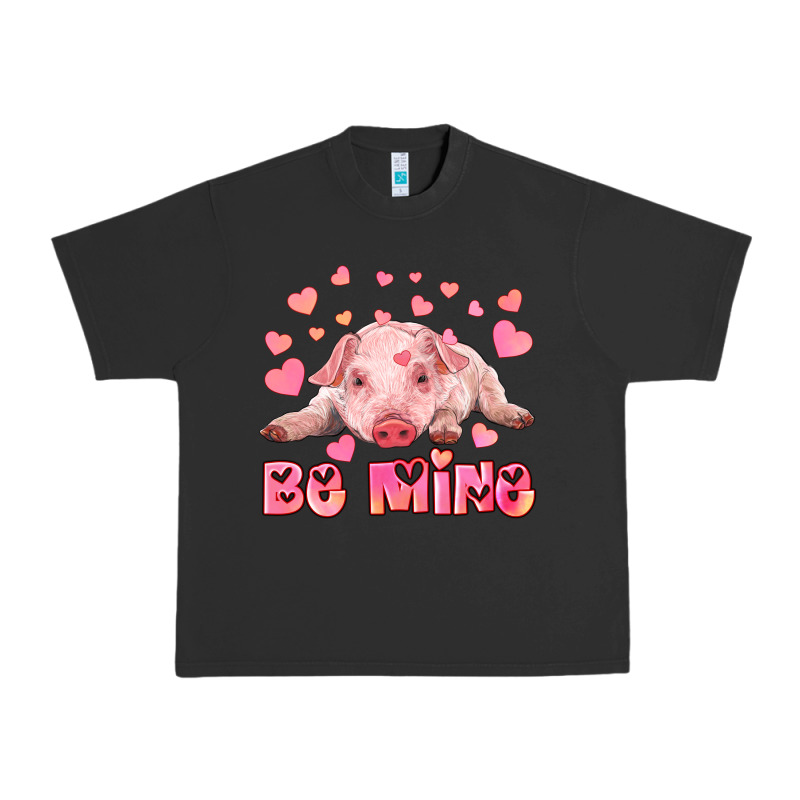 Be Mine Baby Pig Urban Heavy Tee by RanaPortraitStore | Teevron