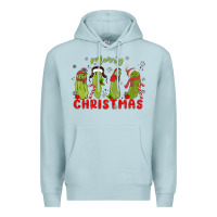Blue Mist Pickle Merry Christmas Premium Hoodie - MaliasSmallBusiness