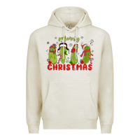 Oatmeal Heather Pickle Merry Christmas Premium Hoodie - MaliasSmallBusiness