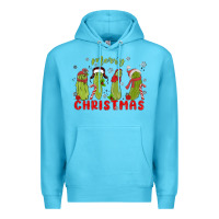 Ocean Blue Pickle Merry Christmas Premium Hoodie - MaliasSmallBusiness