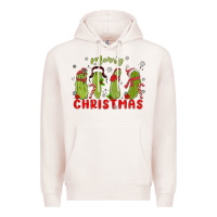 Pale Pink Pickle Merry Christmas Premium Hoodie - MaliasSmallBusiness